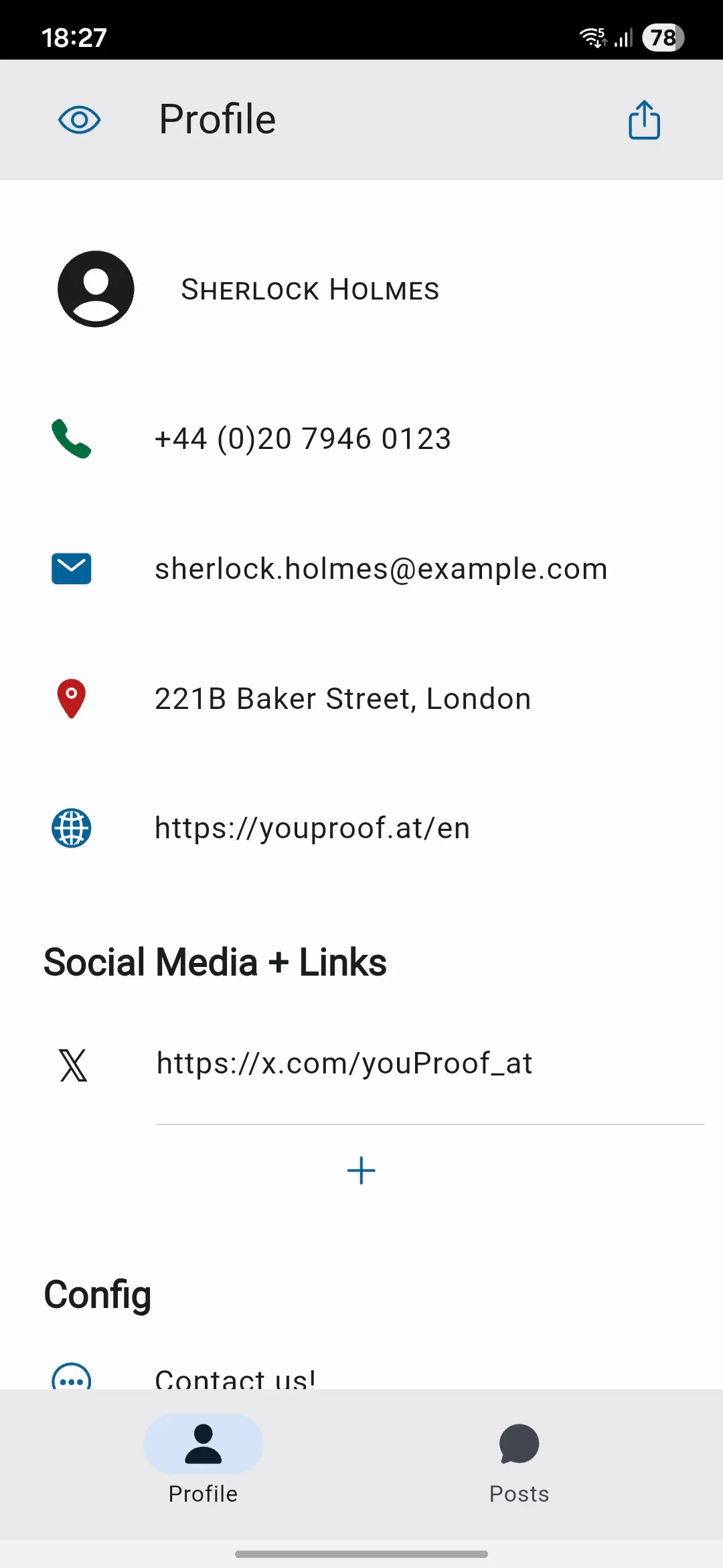 Screenshot der youProof App